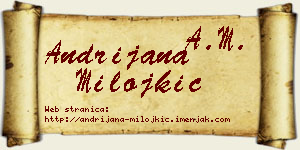Andrijana Milojkić vizit kartica